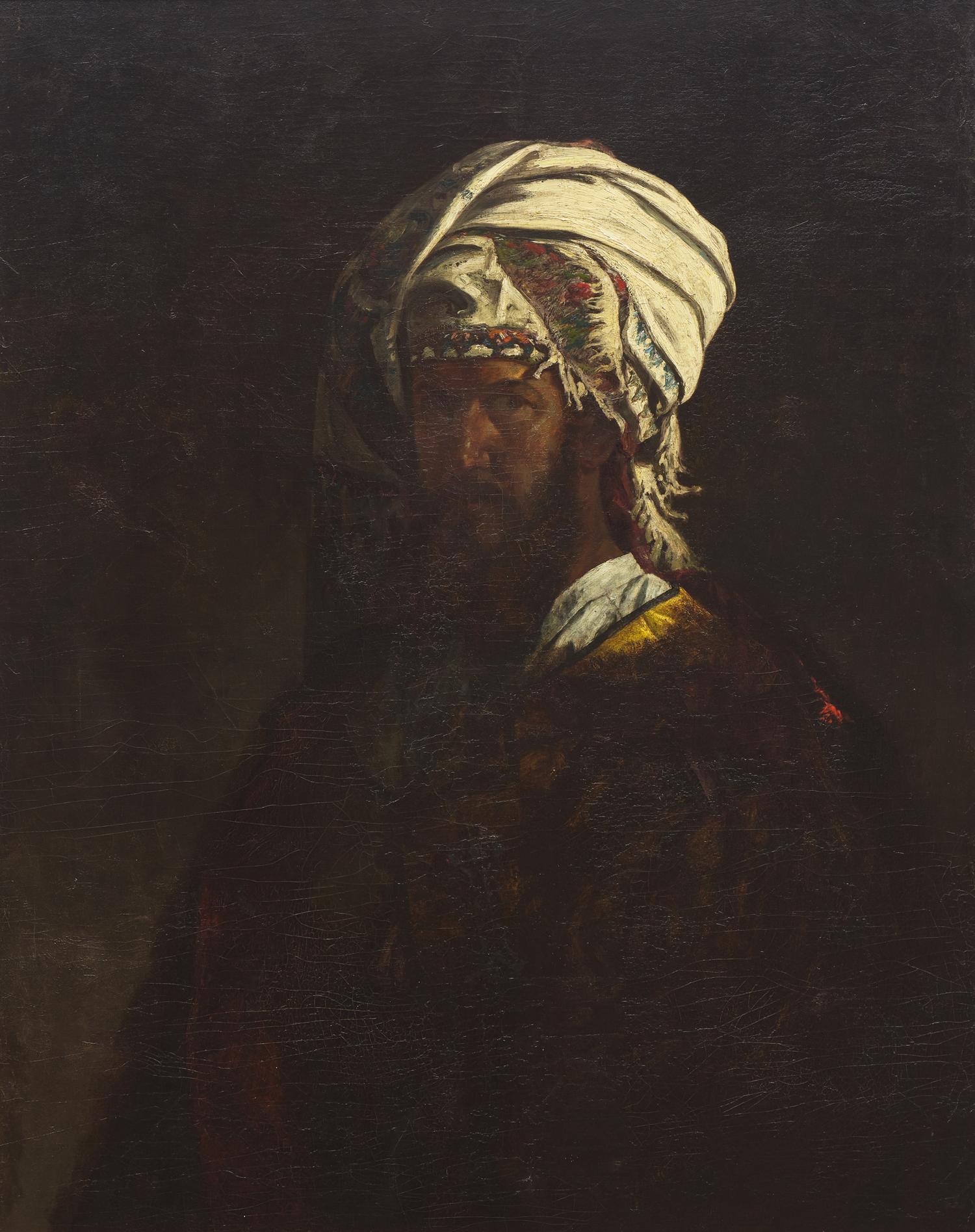 Thomas Satterwhite Noble (American, 1835–1907) — Man in a Turban (Self-Portrait)