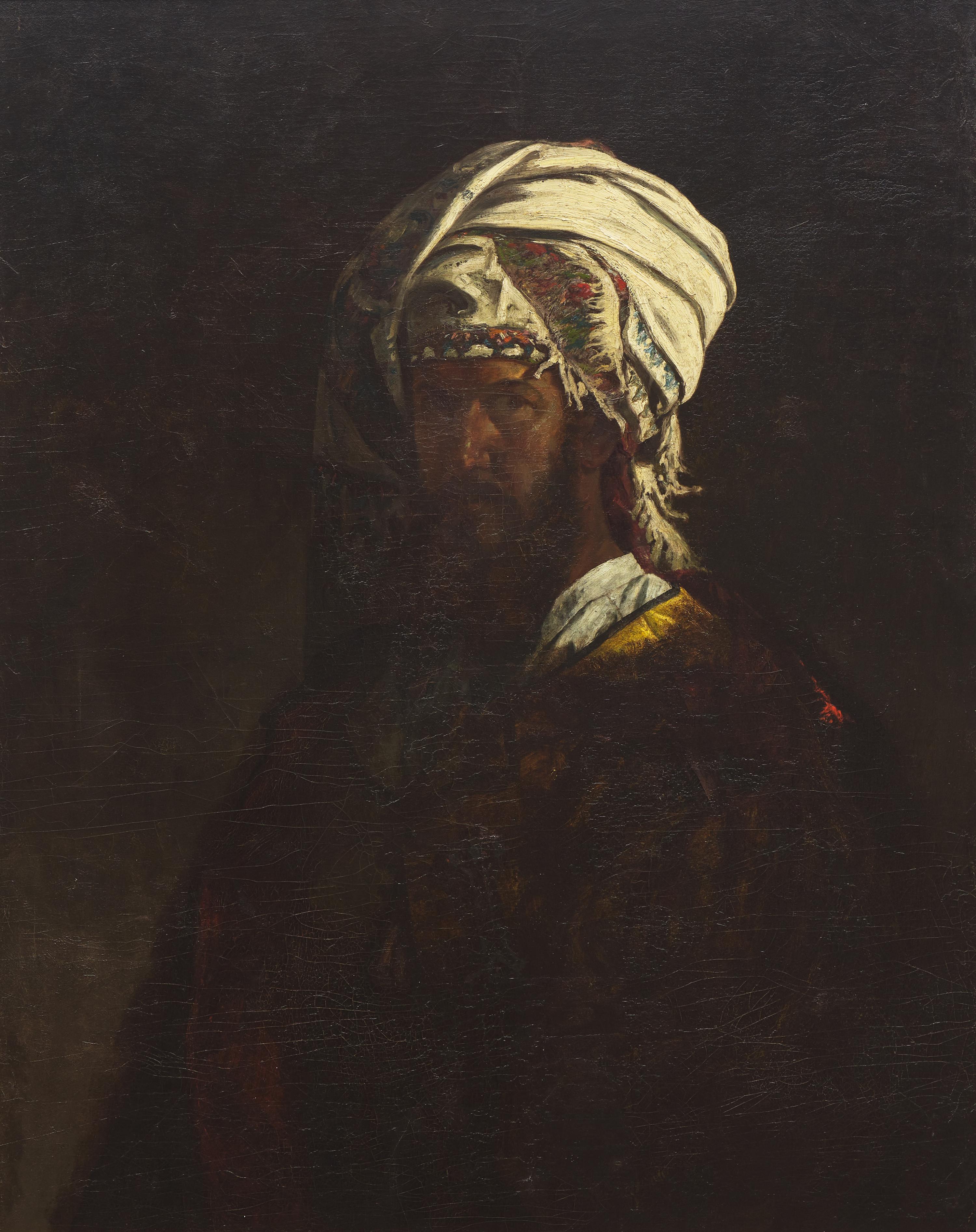 Thomas Satterwhite Noble (American, 1835–1907) — Man in a Turban (Self-Portrait)