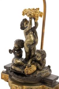 A French Bronze Figural Group Mounted as a Lamp