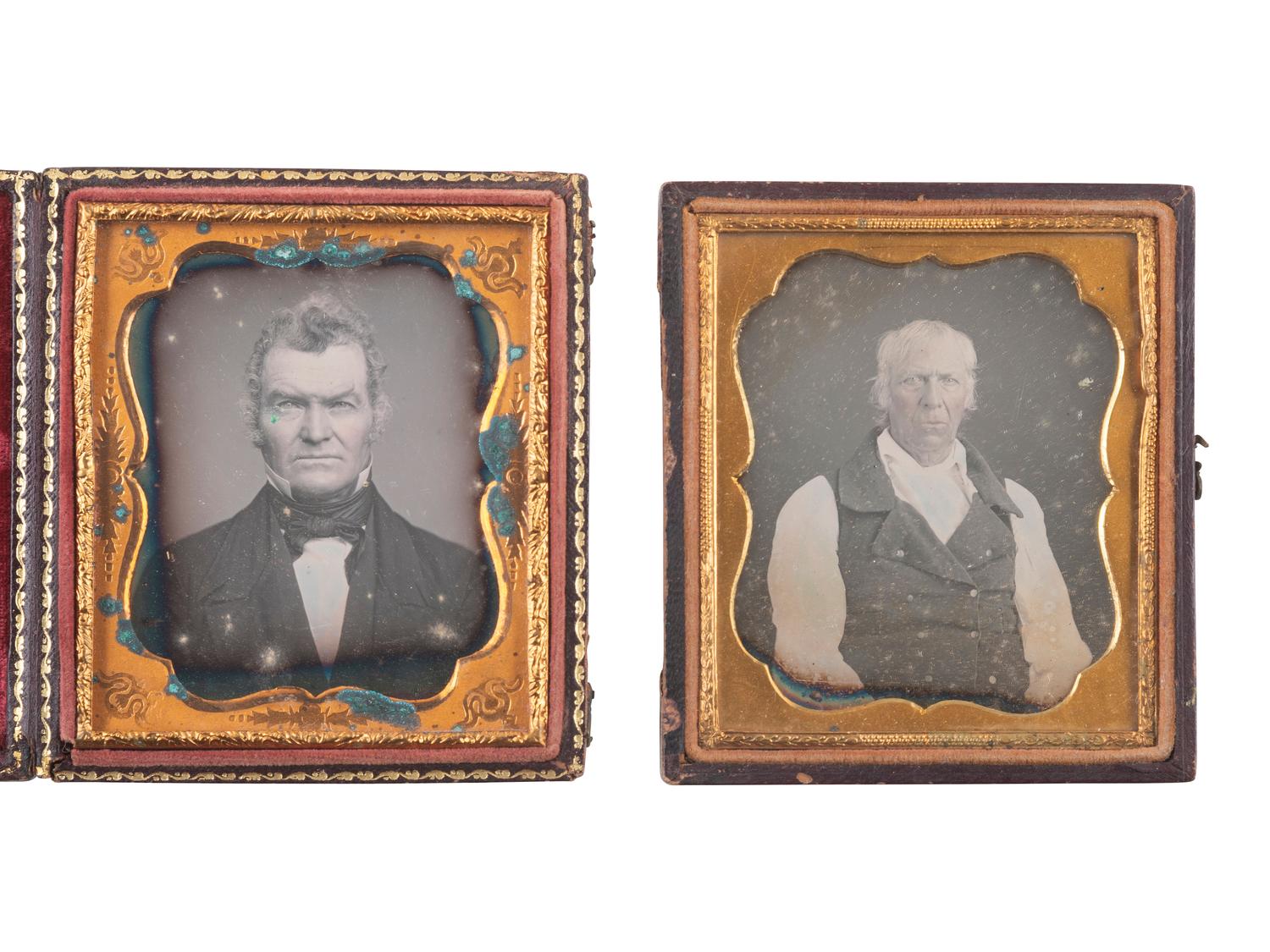 [EARLY PHOTOGRAPHY]. 27 sixth plate daguerreotypes of middle aged or elderly men.