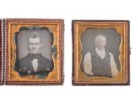 [EARLY PHOTOGRAPHY]. 27 sixth plate daguerreotypes of middle aged or elderly men.