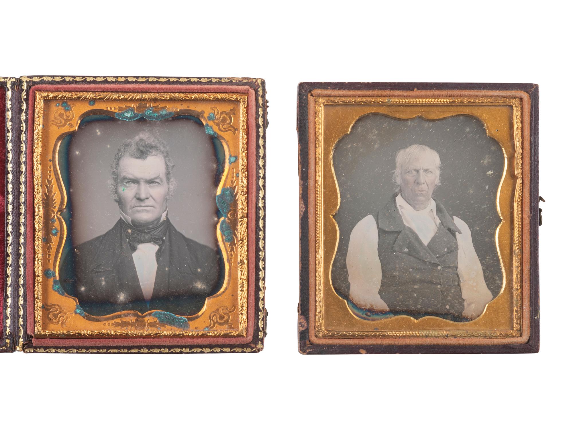 [EARLY PHOTOGRAPHY]. 27 sixth plate daguerreotypes of middle aged or elderly men.
