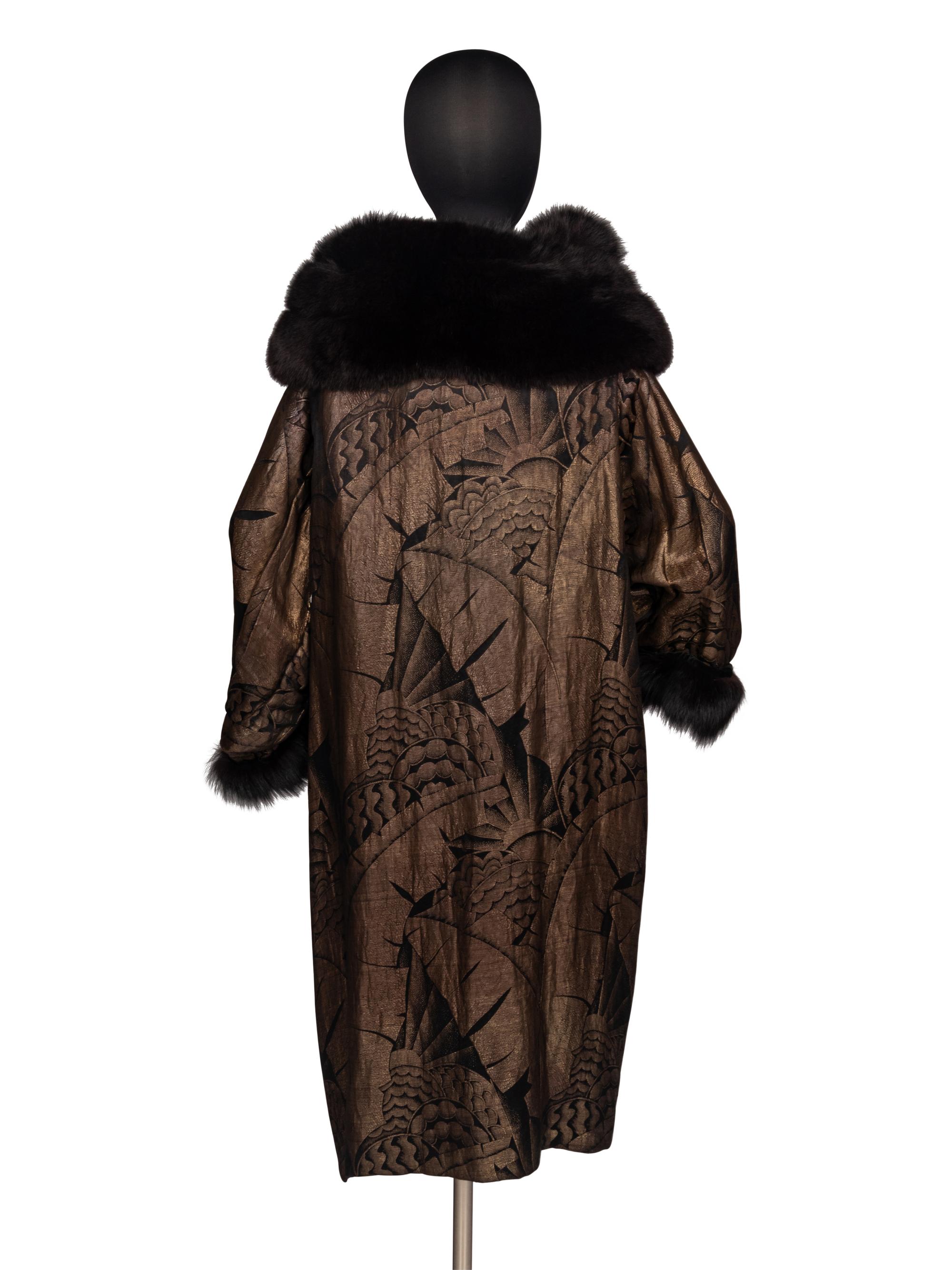 Lamé and Fox Fur Coat, c.1920's