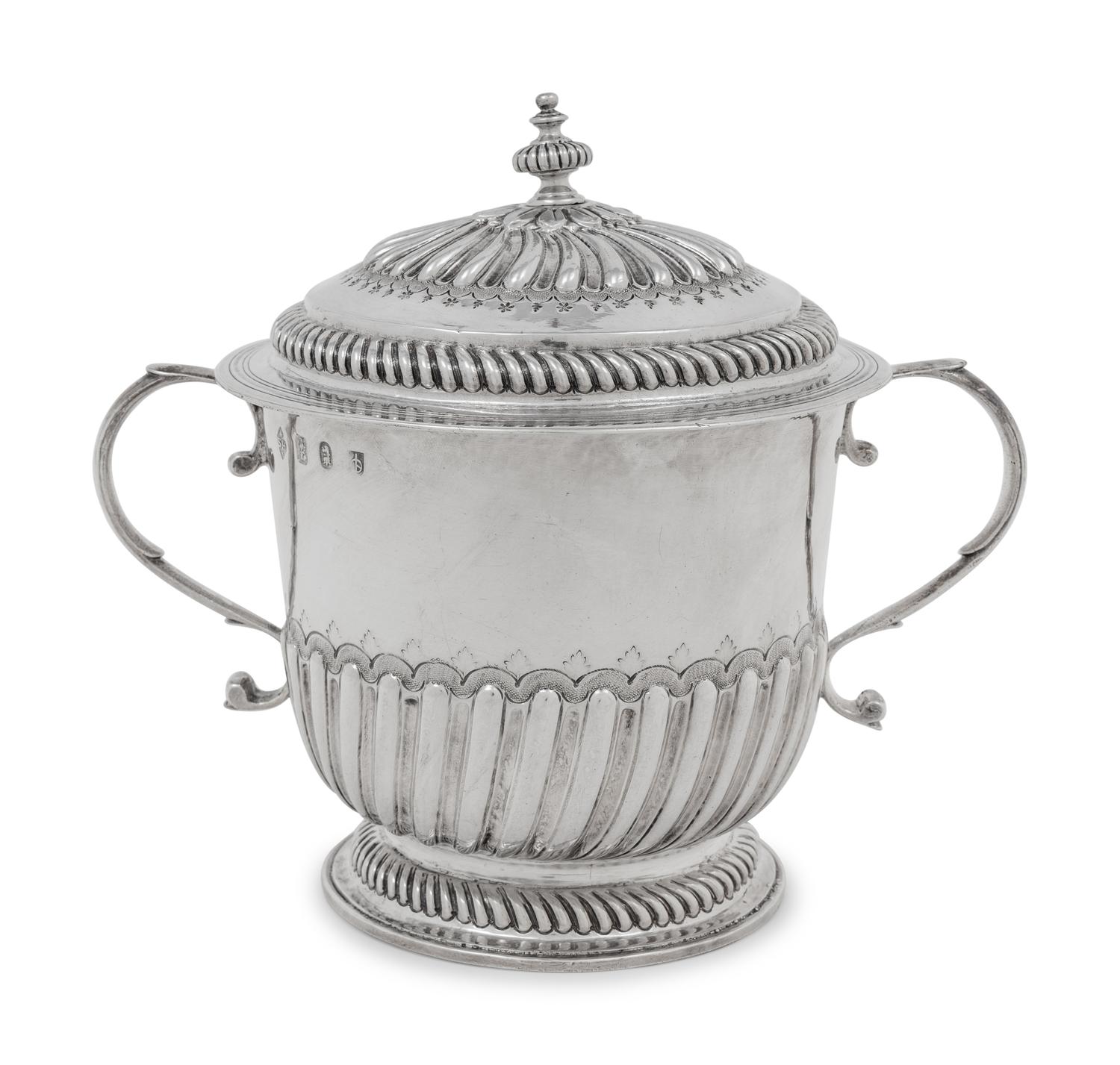A Queen Anne Britannia Silver Cup and Cover