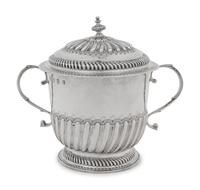 A Queen Anne Britannia Silver Cup and Cover