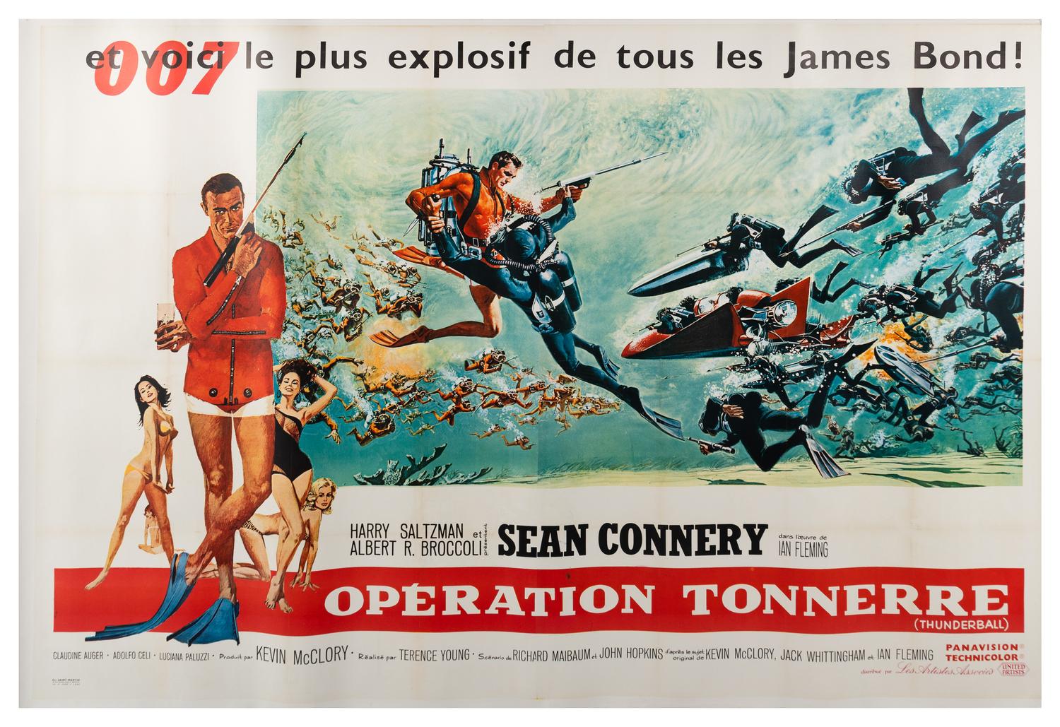 A French James Bond Thunderball Double Grande Poster