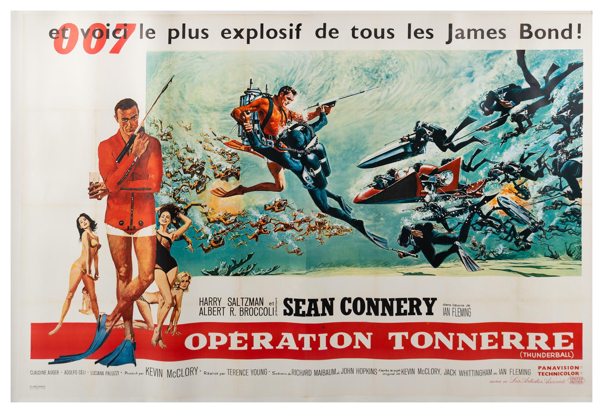 A French James Bond Thunderball Double Grande Poster