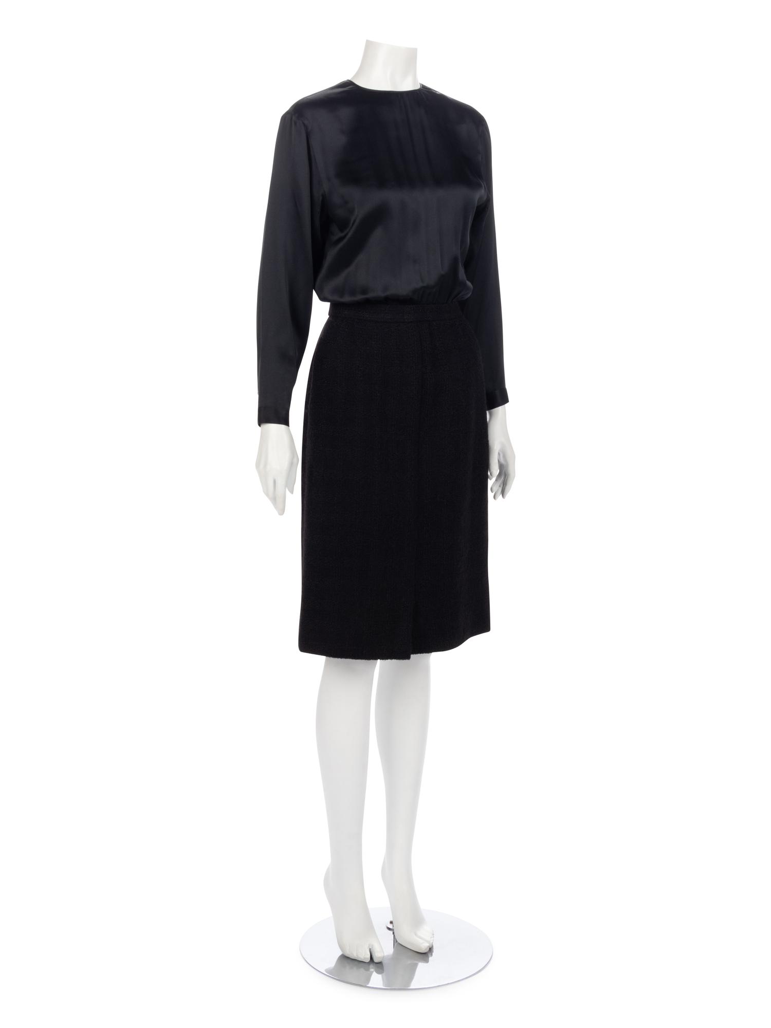 Chanel Black Dress Suit Ensemble,