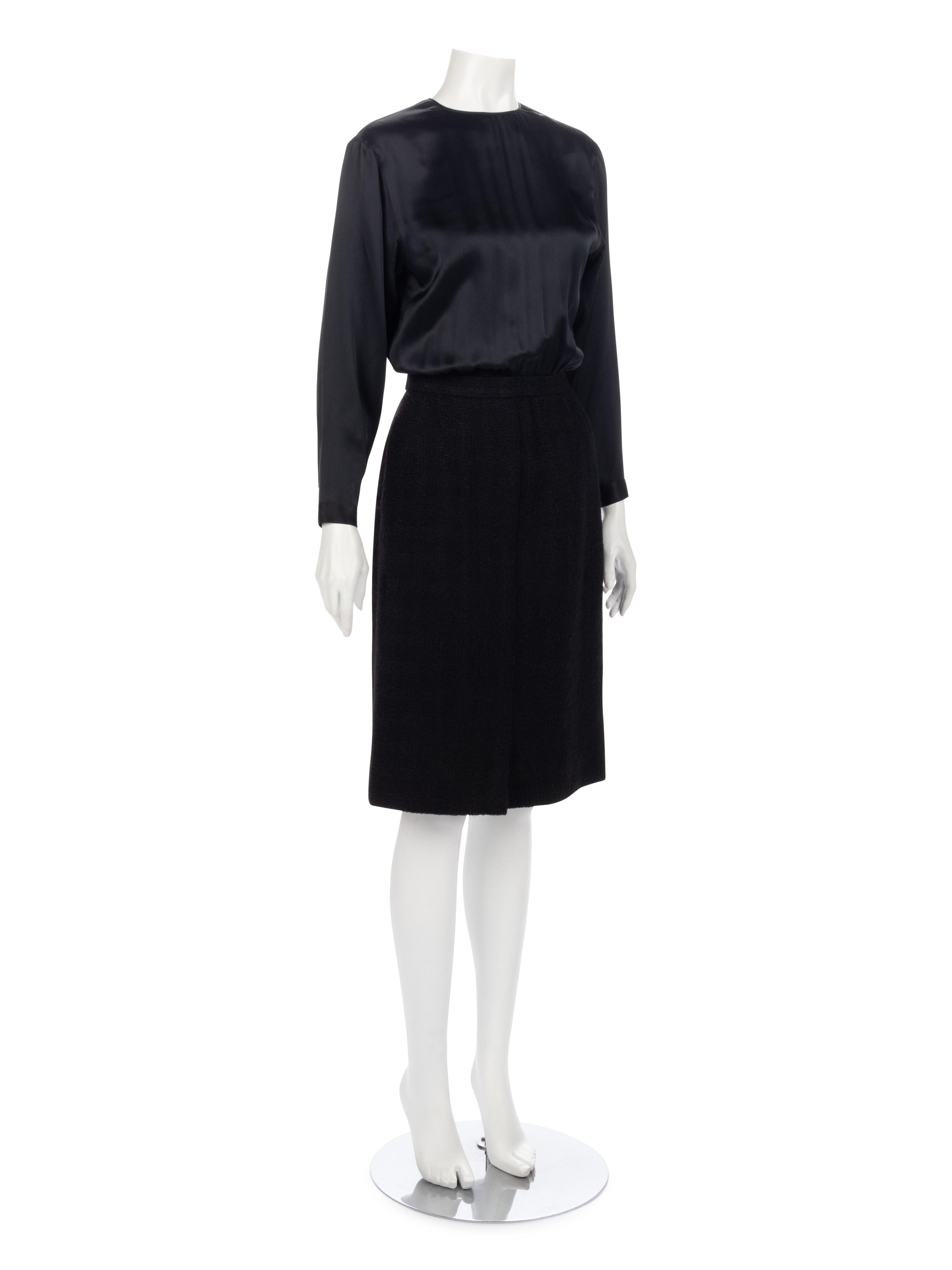 Chanel Black Dress Suit Ensemble,