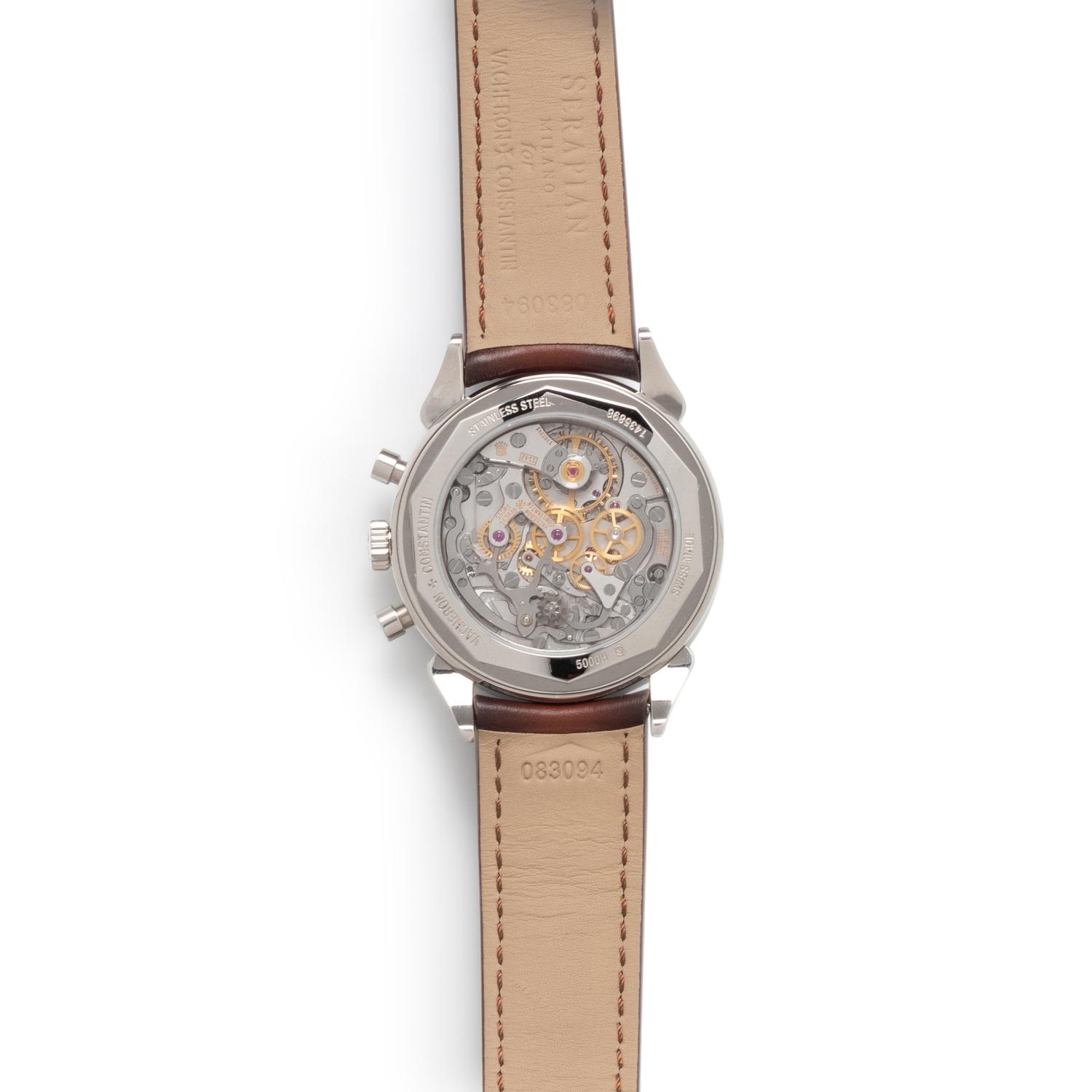 VACHERON CONSTANTIN, REF. 5000H STAINLESS STEEL 'HISTORIQUES CORNES DE VACHE 1955' CHRONOGRAPH WATCH
