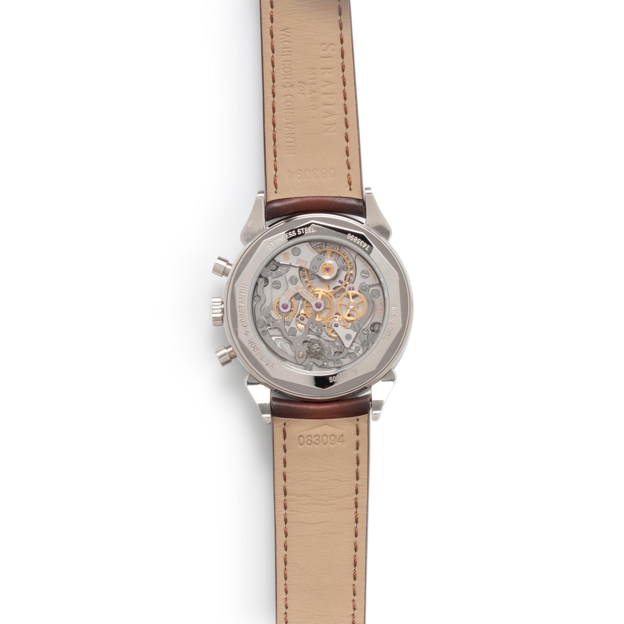 VACHERON CONSTANTIN, REF. 5000H STAINLESS STEEL 'HISTORIQUES CORNES DE VACHE 1955' CHRONOGRAPH WATCH