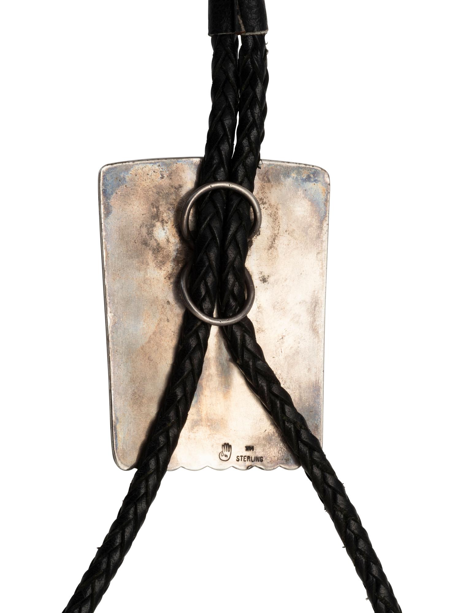 Sterling Silver and 14K Gold Deer Dancer Bolo Tie