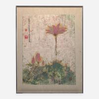 Qing Zhong Ming 秦忠明 宣纸油彩画两幅 (Chinese b.1938-)