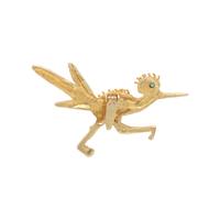 YELLOW GOLD ROAD RUNNER PENDANT