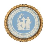Two Wedgwood Blue Jasperware Items