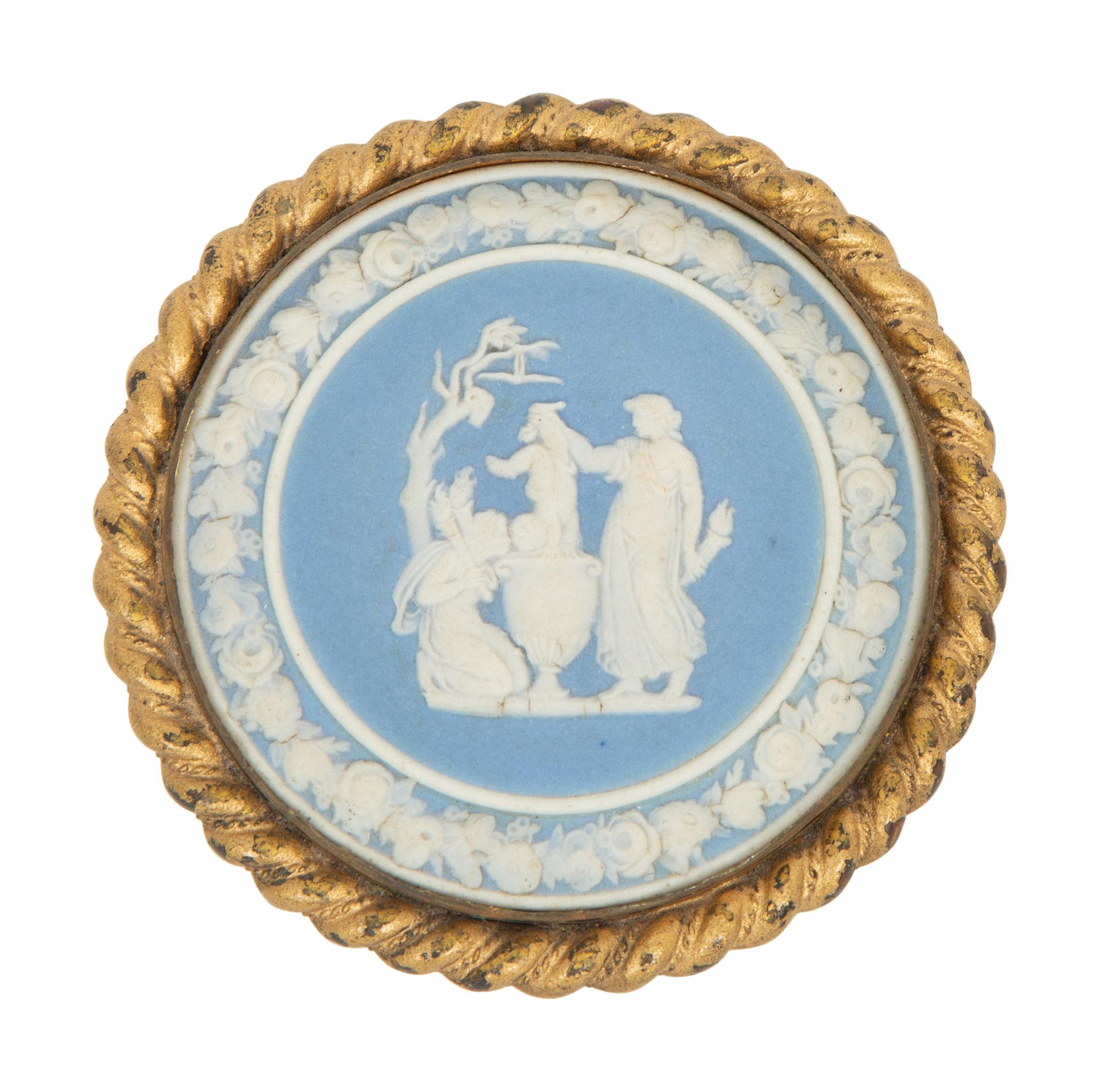 Two Wedgwood Blue Jasperware Items
