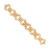 RETRO, BICOLOR GOLD BRACELET