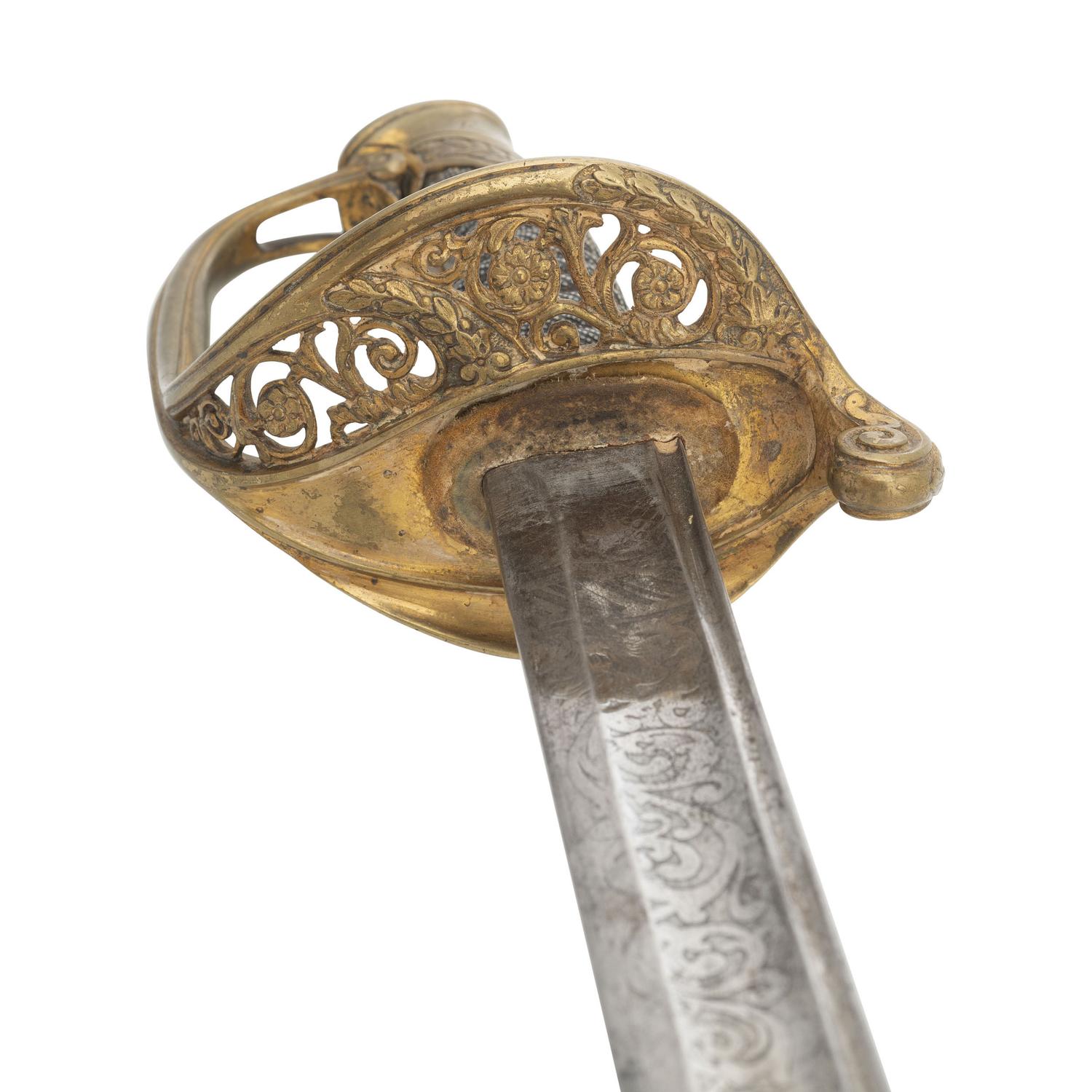 Klingenthal Model 1850 Foot Officers Sword Presented to RW Hemphill - 203 PA Volunteer Infantry - Mortally Wounded at Fort Fisher