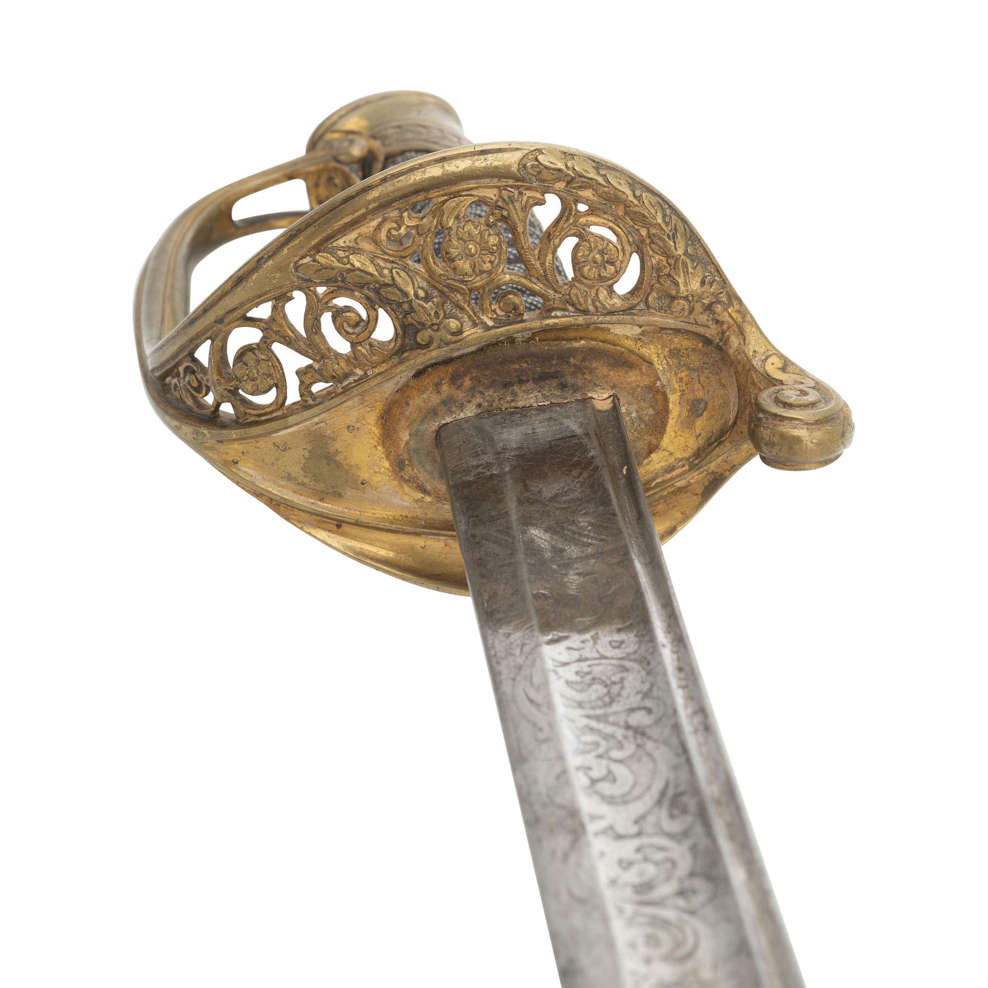 Klingenthal Model 1850 Foot Officers Sword Presented to RW Hemphill - 203 PA Volunteer Infantry - Mortally Wounded at Fort Fisher