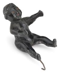 An extremely rare painted cast iron and lead mechanical "Coasting Bank" design attributed to charles a. bailey (1848-1926) for j. & e. stevens co., cromwell