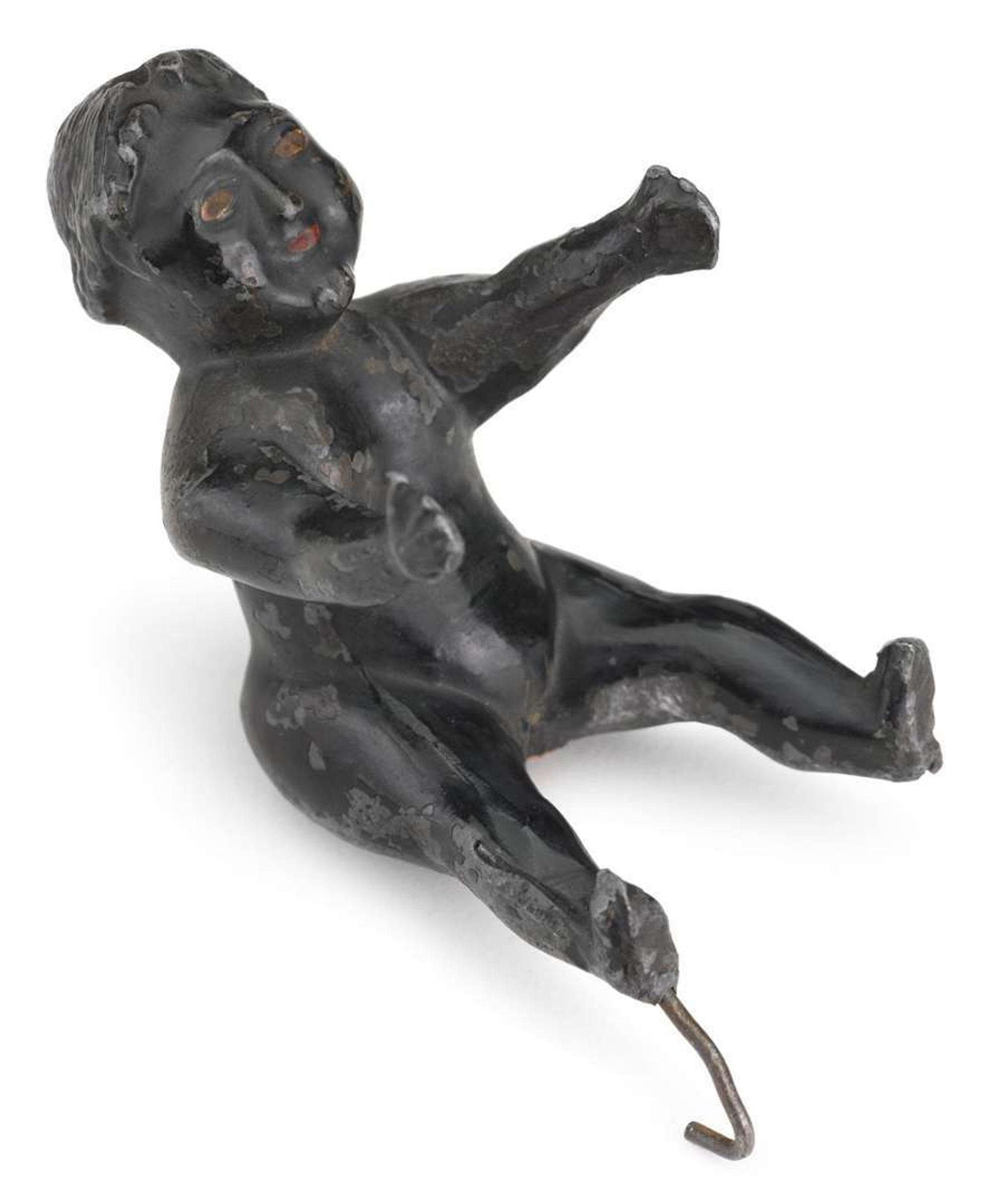 An extremely rare painted cast iron and lead mechanical "Coasting Bank" design attributed to charles a. bailey (1848-1926) for j. & e. stevens co., cromwell