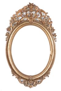 Two Similar Giltwood Frames Height 58 inches.