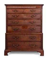 A George III Mahogany Chest on Chest