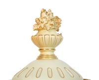 A Rudolstadt Painted and Parcel Gilt Porcelain Lidded Urn