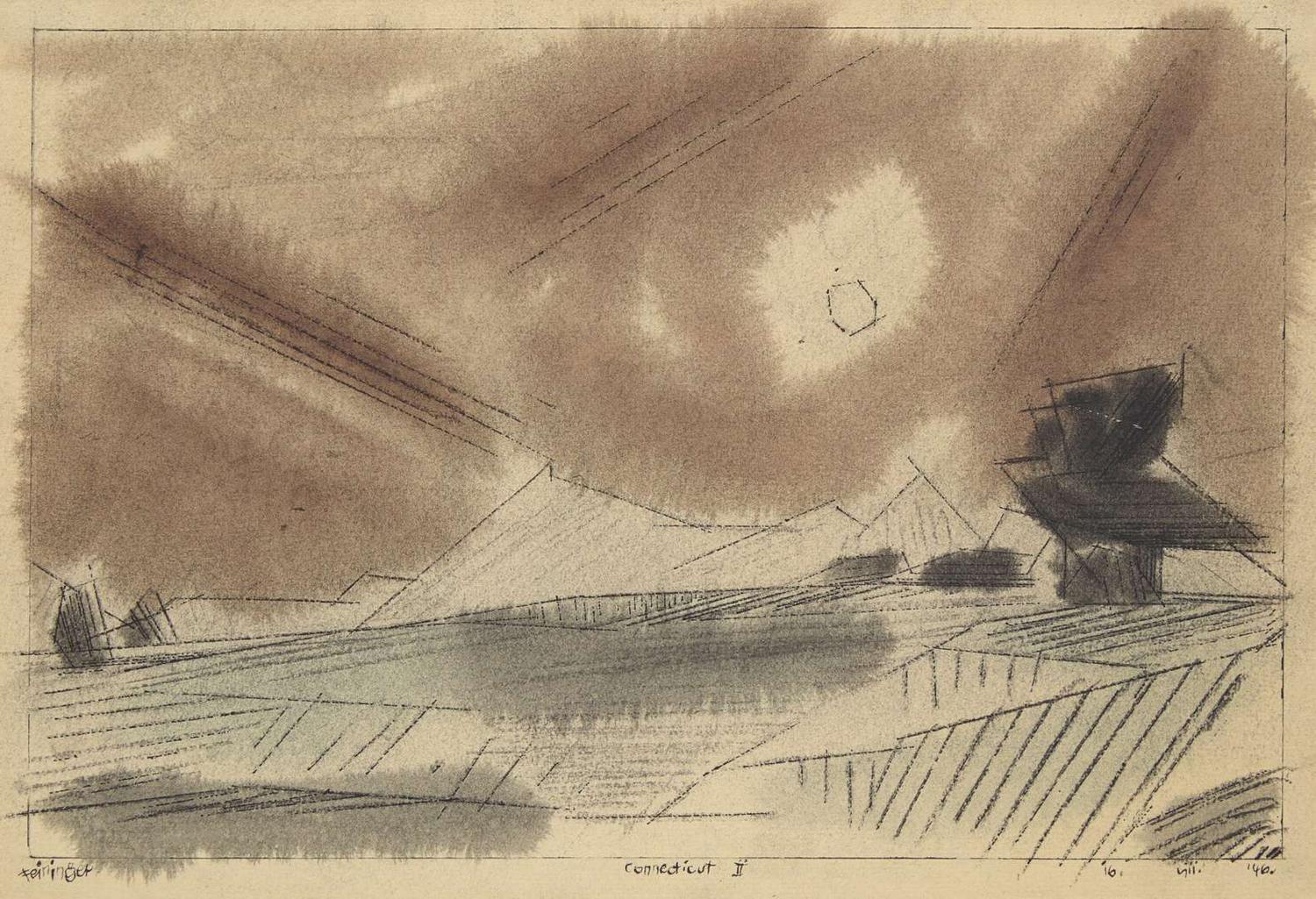 Lyonel Feininger (American/German, 1871-1956) - Connecticut II