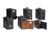 [CAMERAS]. 6 falling plate cameras, incl. the Midg and Murer's Express Newness cameras.