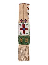 Northern Plains Beaded Hide Tobacco Bag