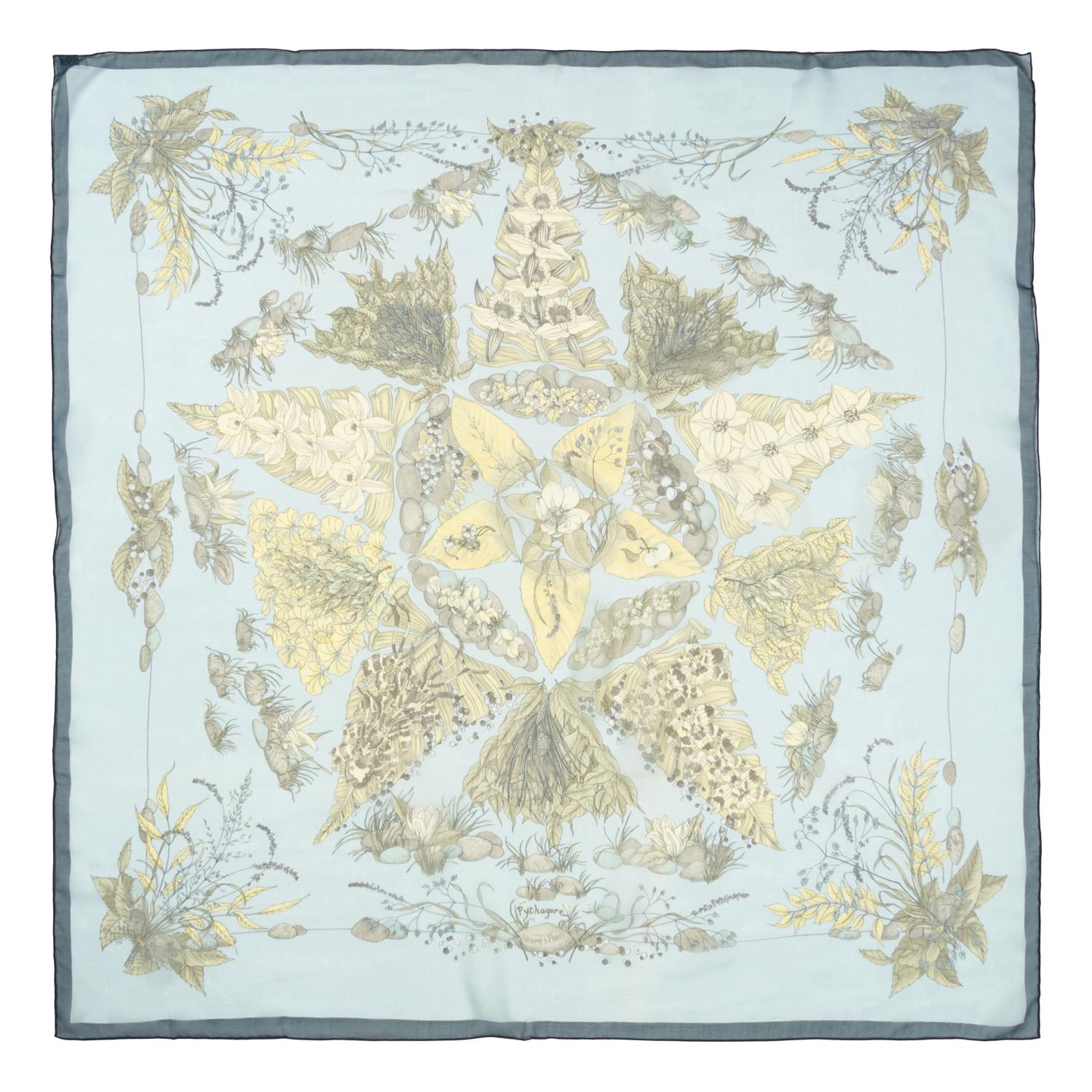 Three Hermès 90cm Silk Chiffon Scarves