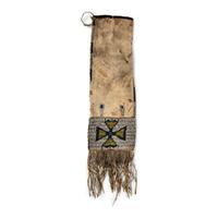 Sioux Beaded Hide Tobacco Bag