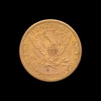 An 1885-S Liberty Head $5 Gold Coin
