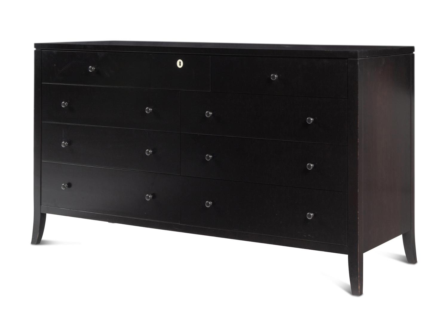 A Contemporary Ebonized Chest of Drawers
