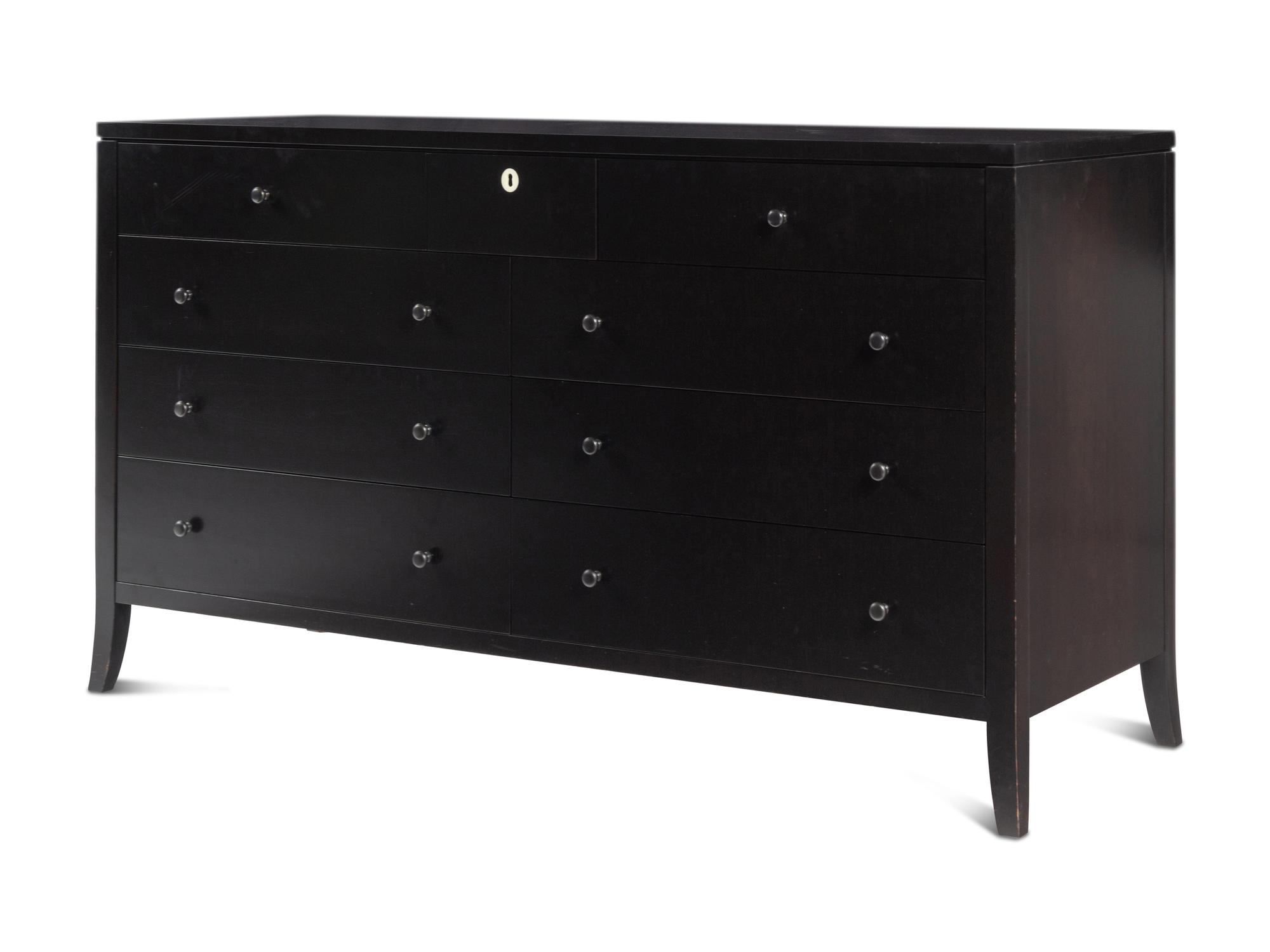 A Contemporary Ebonized Chest of Drawers