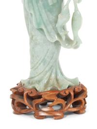Chinese Jadeite Figure of a Female Immortal