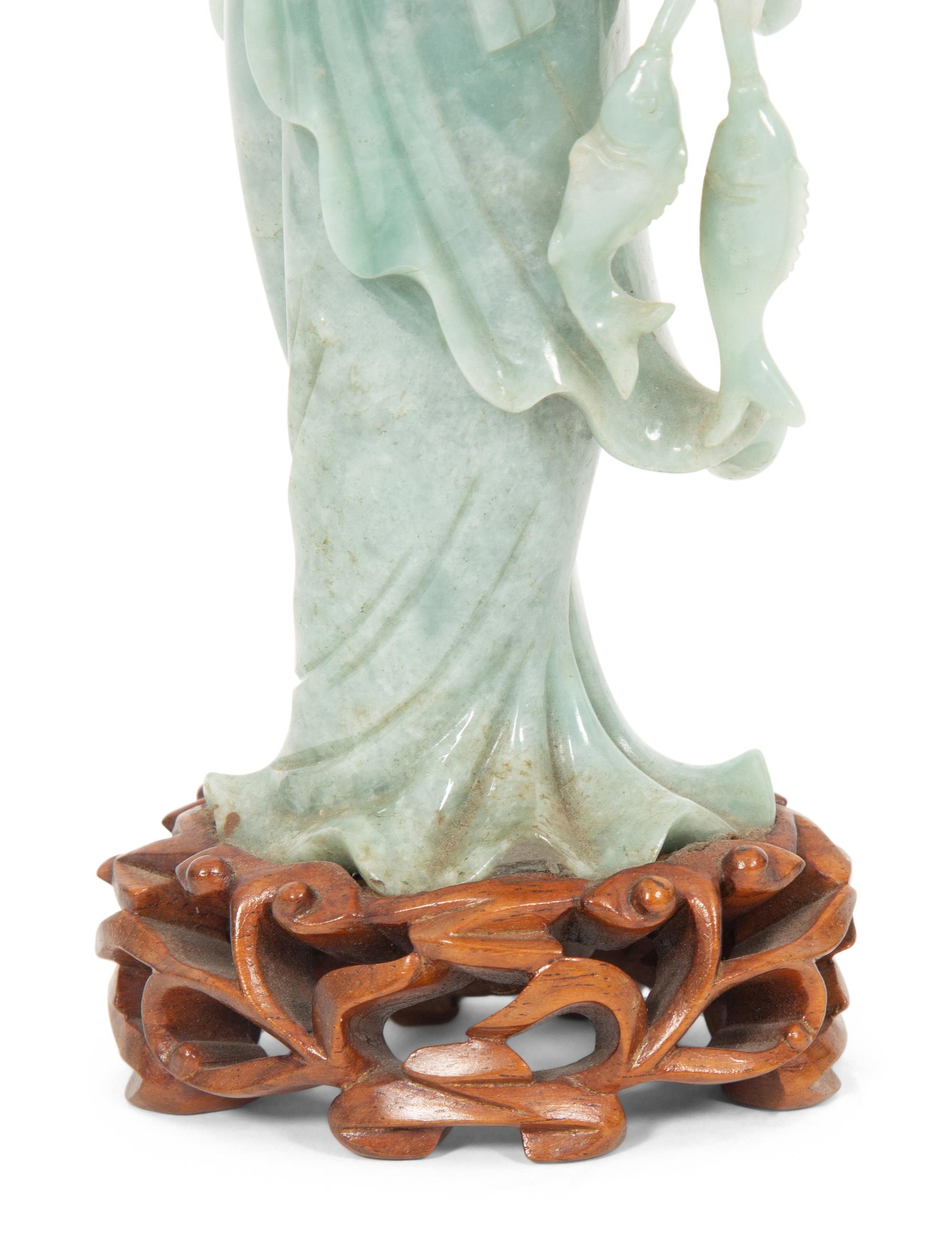 Chinese Jadeite Figure of a Female Immortal