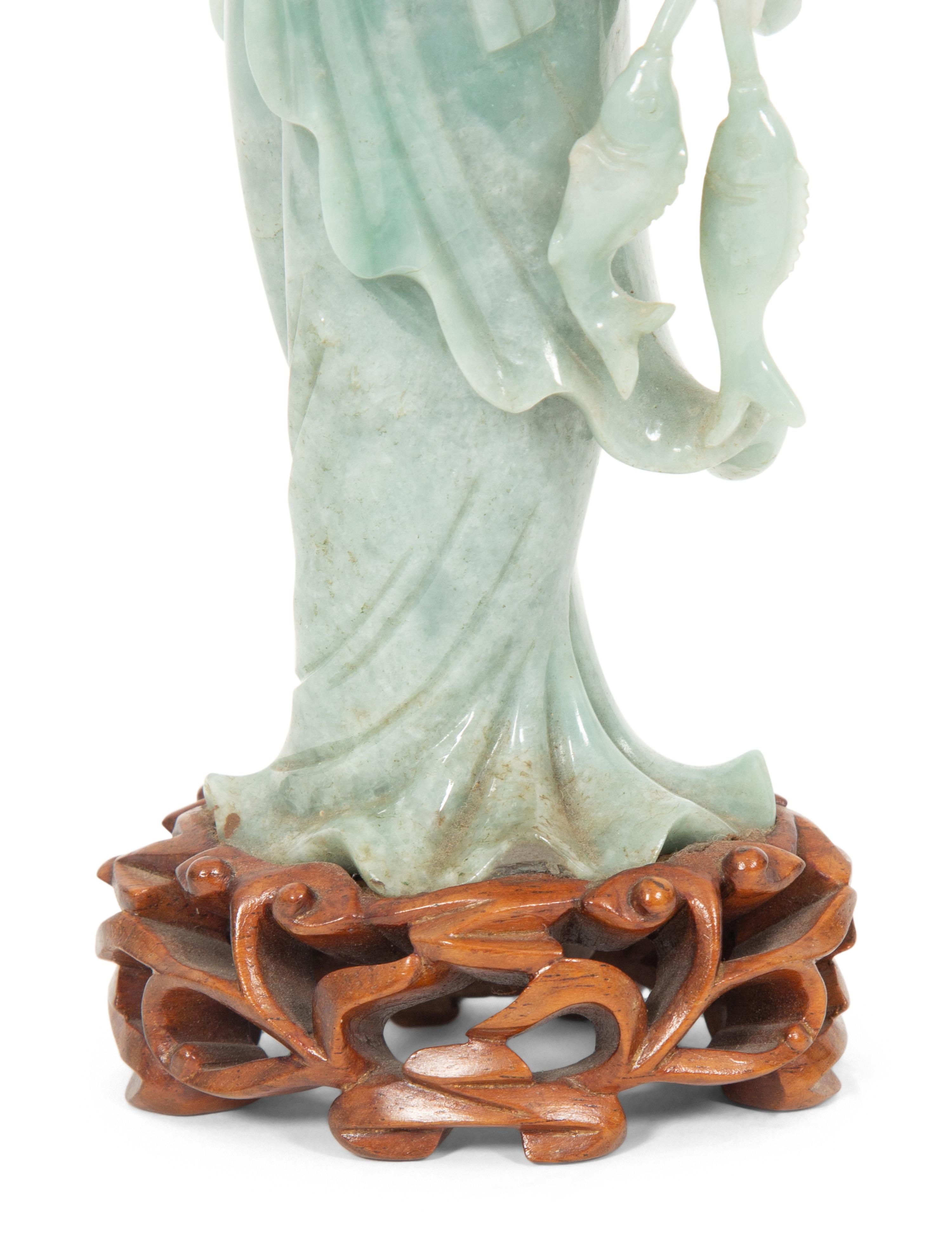 Chinese Jadeite Figure of a Female Immortal