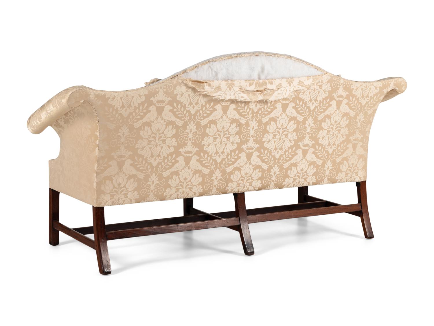 A George III Mahogany Camelback Sofa