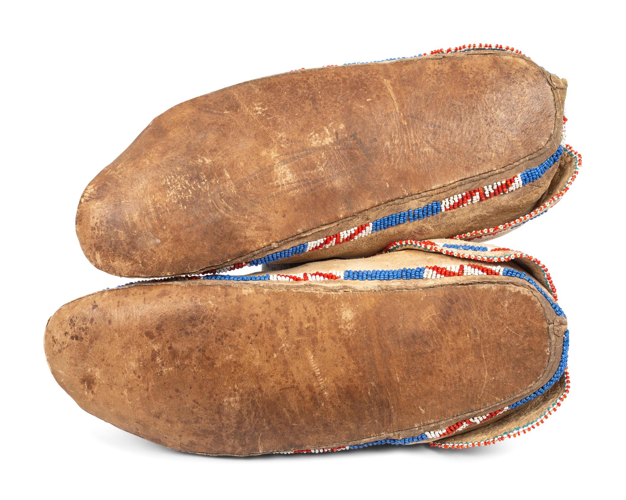 Osage Beaded Hide Moccasins
