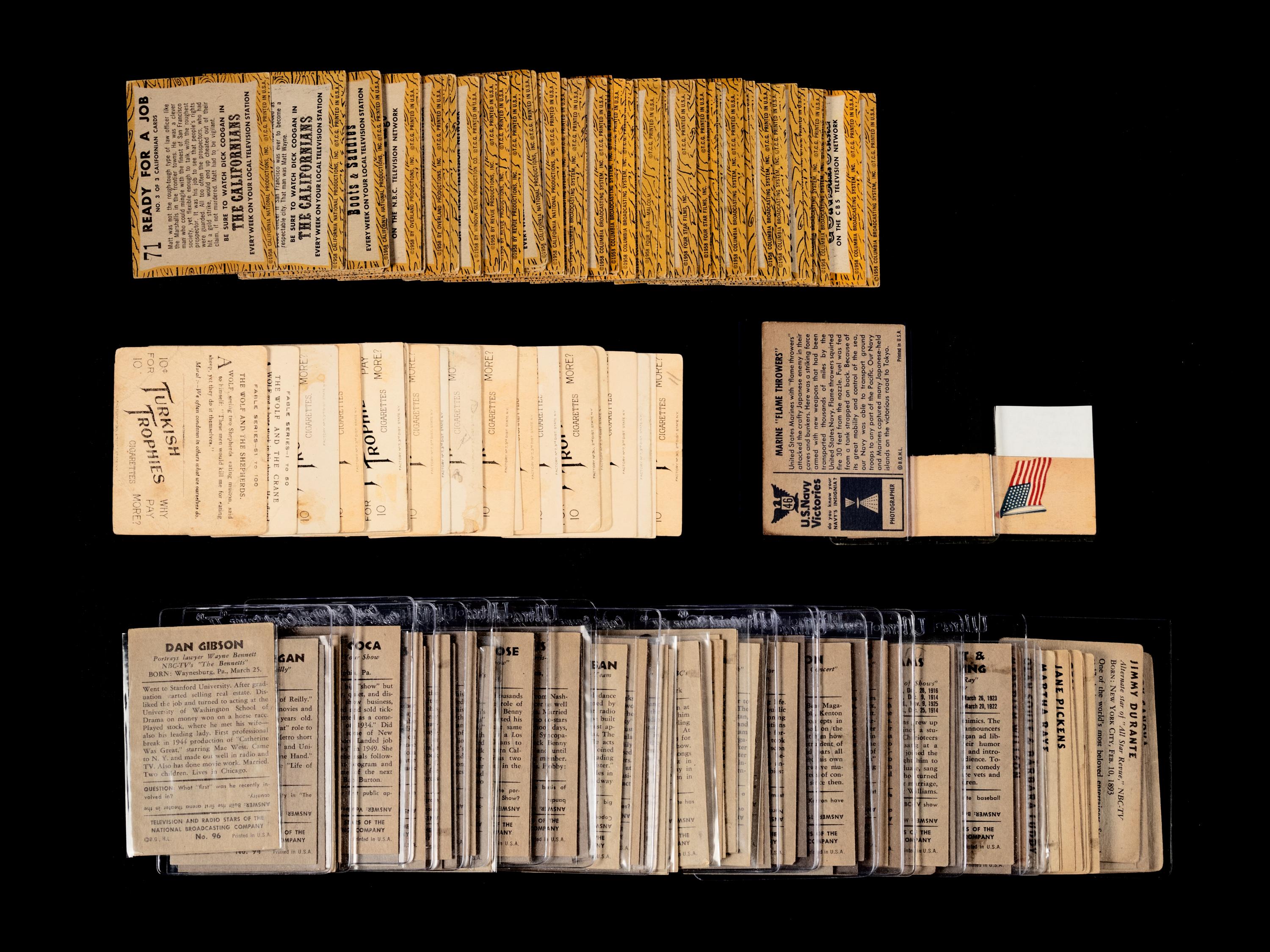 A Collection of Mid Century Non Sport Trading Cards