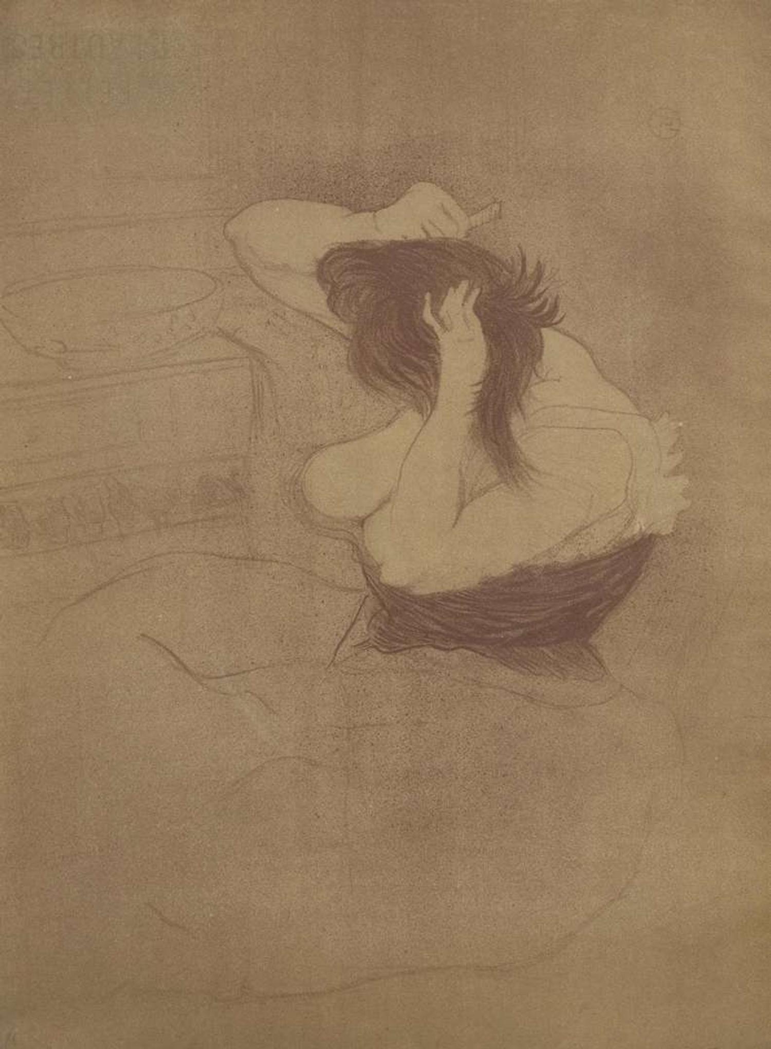 Henri de Toulouse-Lautrec (French, 1864–1901) - La Femme qui se Peigne (Coiffure)