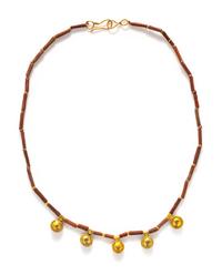 An Egyptian Faience and Gold Bead Necklace