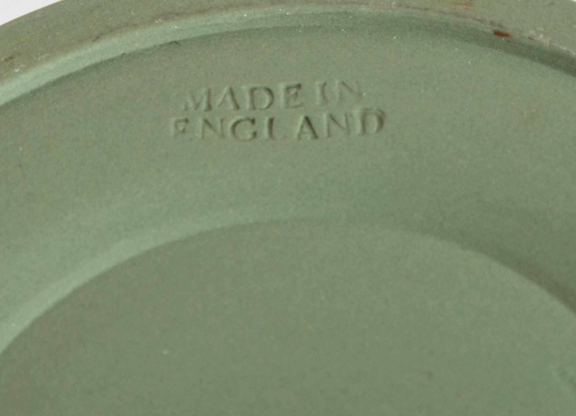 Seven Blue and Green Wedgwood Jasperware Articles