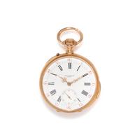 HESS & METFORD, 18K YELLOW GOLD FIVE MINUTE REPEATER POCKET WATCH