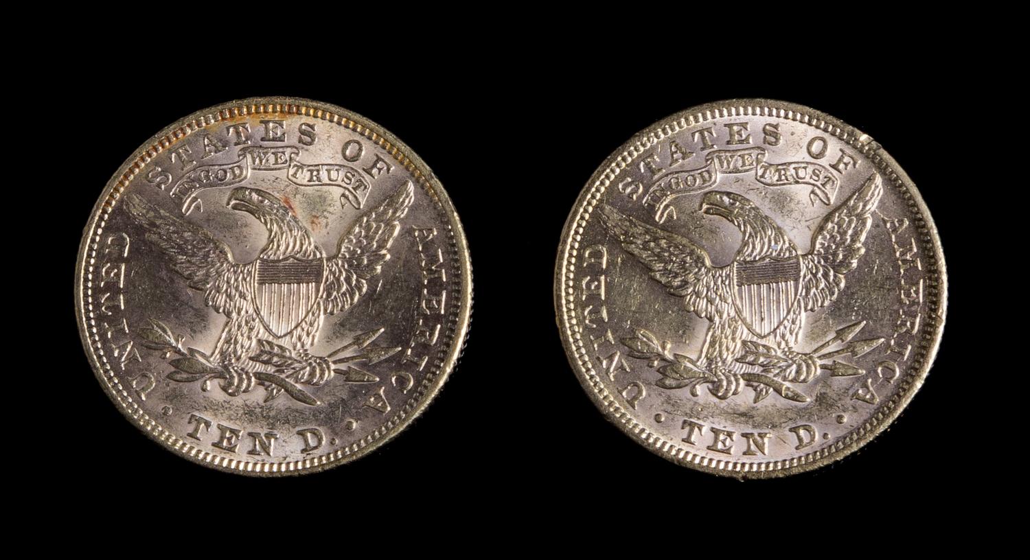 A Pair of United States 1894 Liberty Head $10 Gold Coins