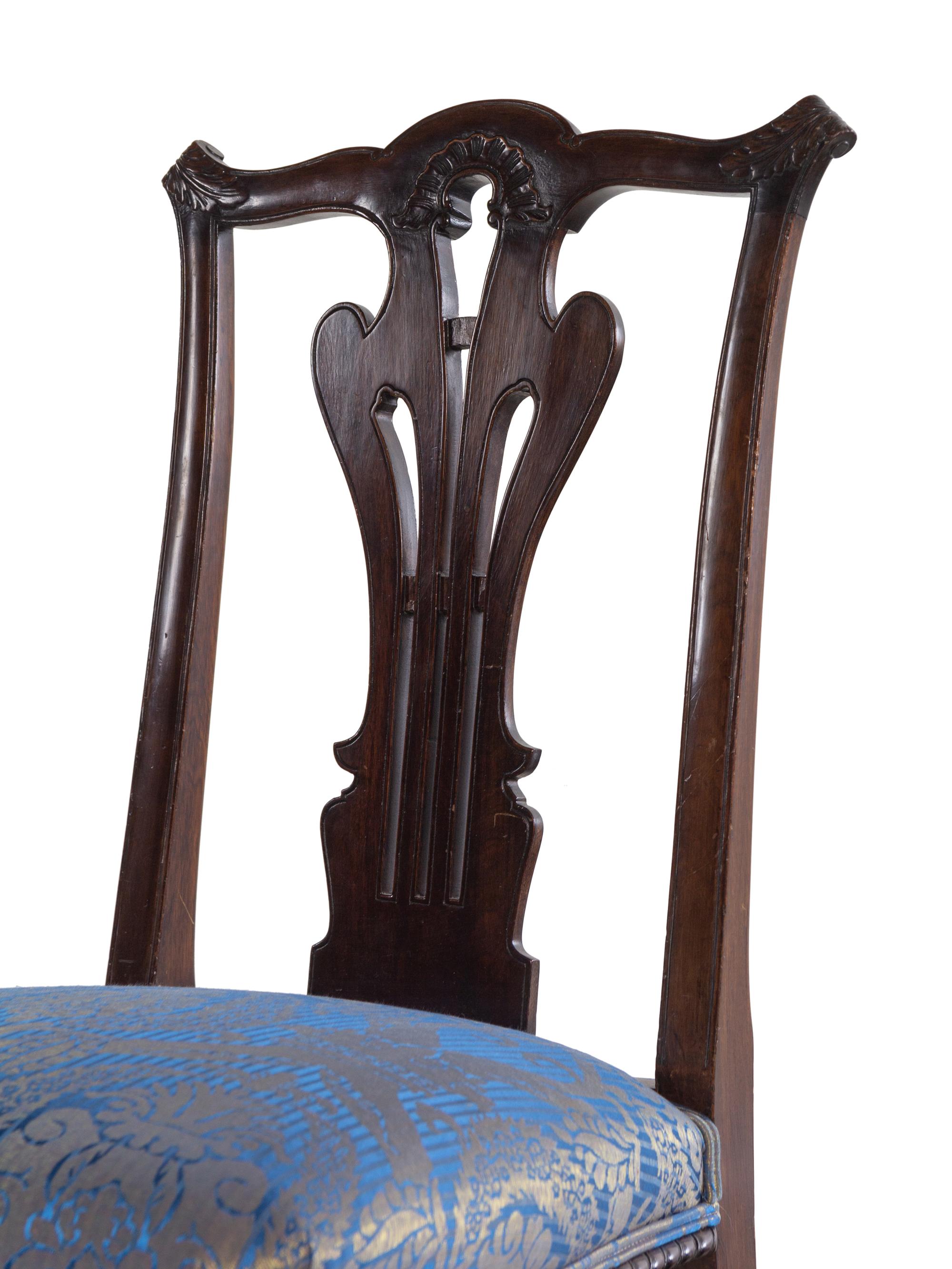A Set of Eight George III Style Mahogany Dining Chairs