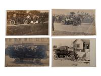 [EPHEMERA]. A group of 52 RPPCs & photographs of automobiles, bicycles, and motorbikes.