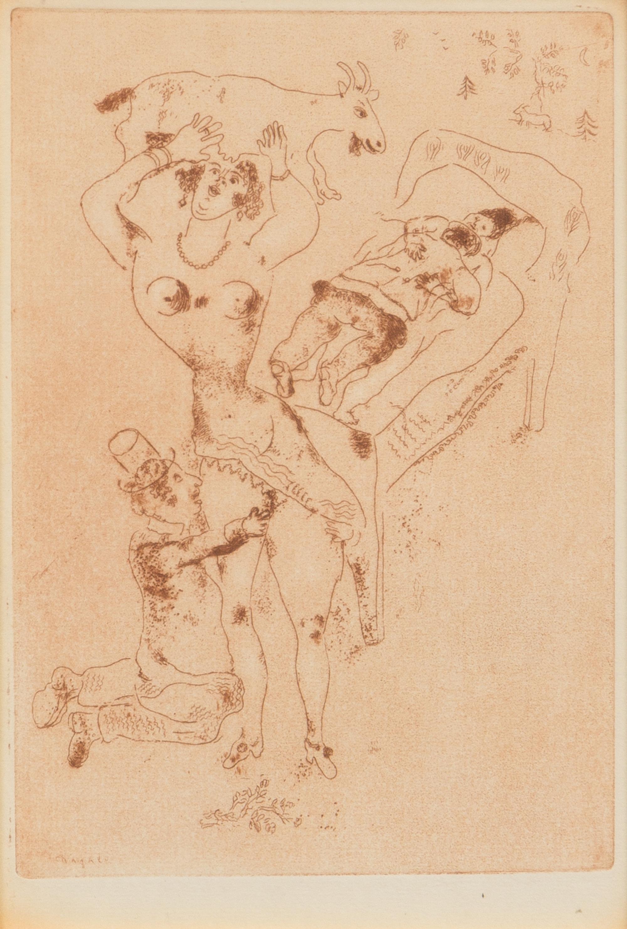 Marc Chagall, (French/Russian, 1887-1985), La Luxure (from Les sept peches capitaux), 1926